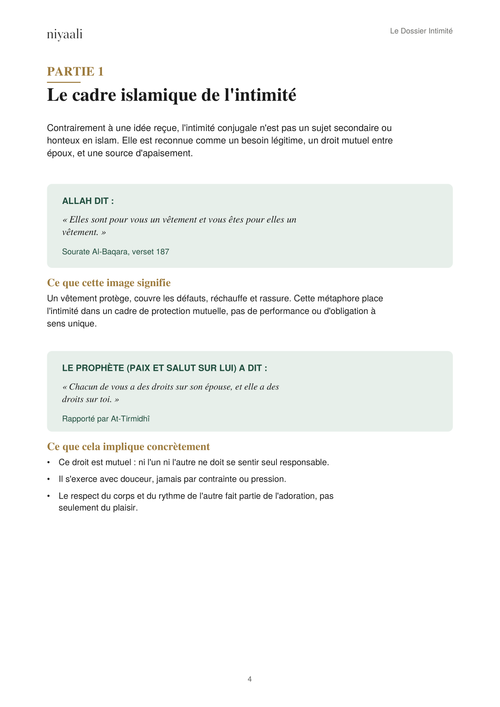 Le Dossier Intimité
